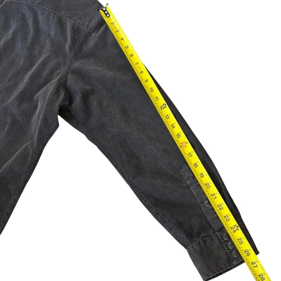 Polo Ralph Lauren Men's XXL Western Shirt Washed Black 100% Cotton Snap Front - Picture 14 of 16